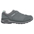 Lowa Hiking-Travel Shoes Locarno Low GTX (All-Terrain, Nubuck Leather, Waterproof) Graphite Grey/Jade Women